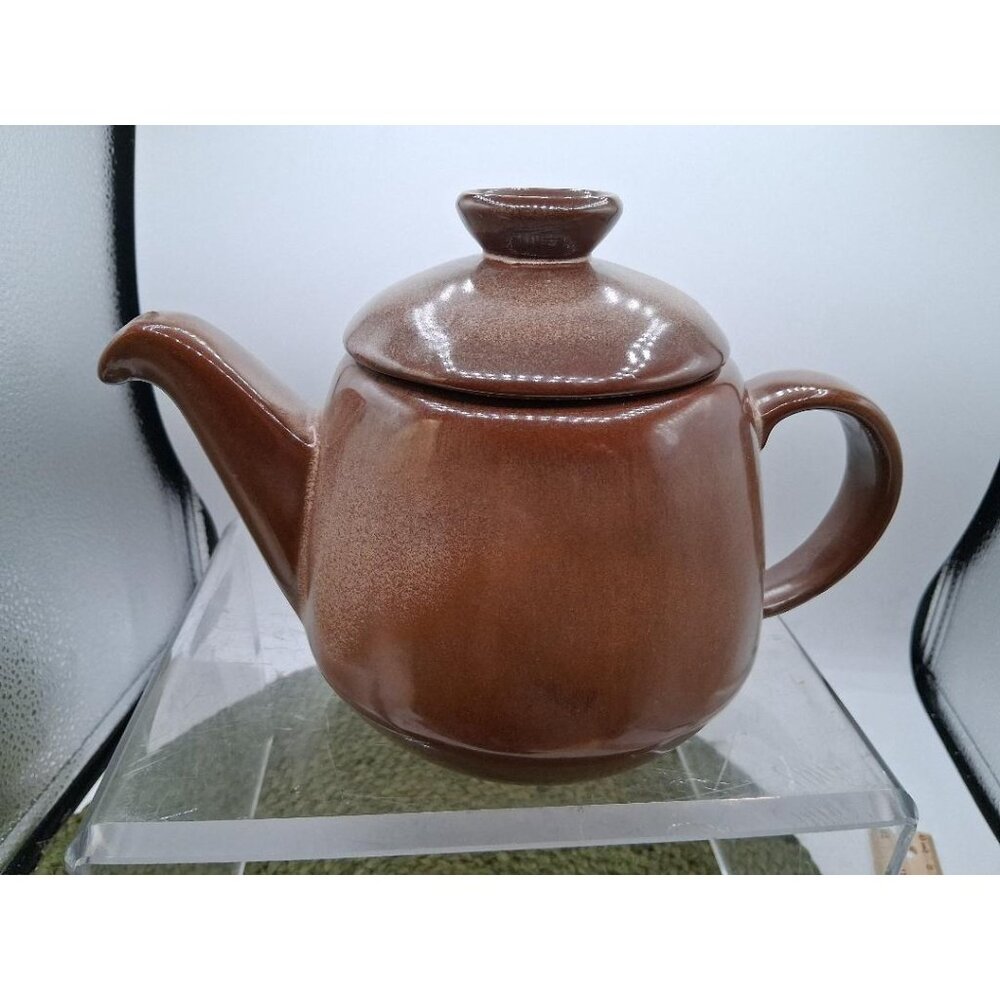 Vintage Frankoma Brown Ceramic Teapot With Lid